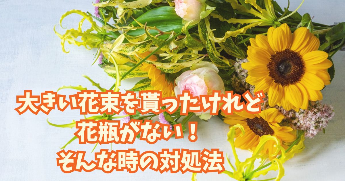 【タイトル】大きい花束を貰ったけれど、花瓶がない